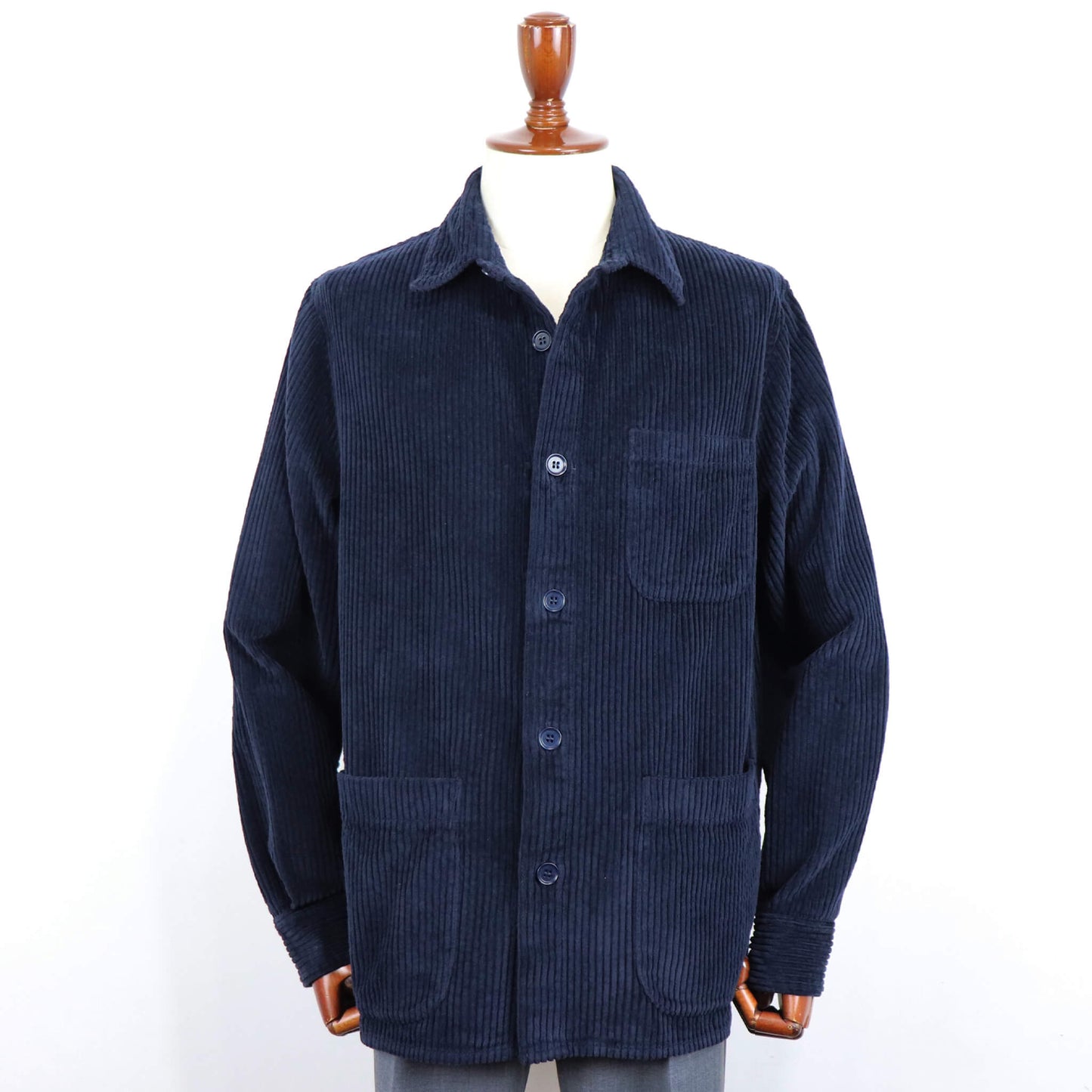 East Harbour Surplus（イースト ハーバー サープラス）太畝コーデュロイ ワークジャケット カヴァーオール【ネイビー】国内正規品