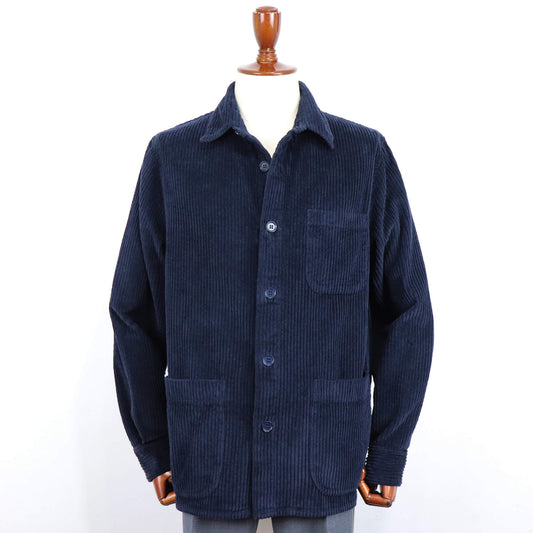 East Harbour Surplus（イースト ハーバー サープラス）太畝コーデュロイ ワークジャケット カヴァーオール【ネイビー】国内正規品