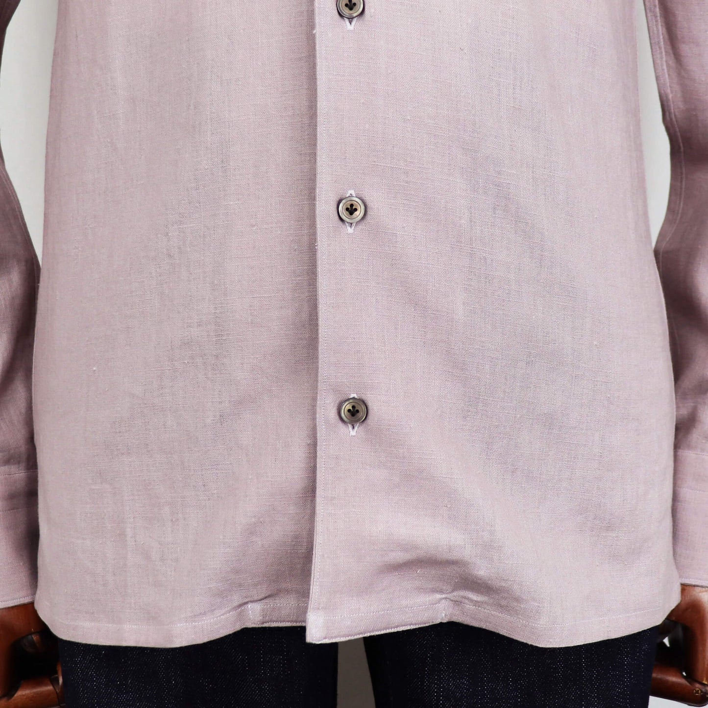 Errico Formicola（エリコ フォルミコラ）LECCE ワンピースカラー リネンシャツアウター【ラベンダー】国内正規品