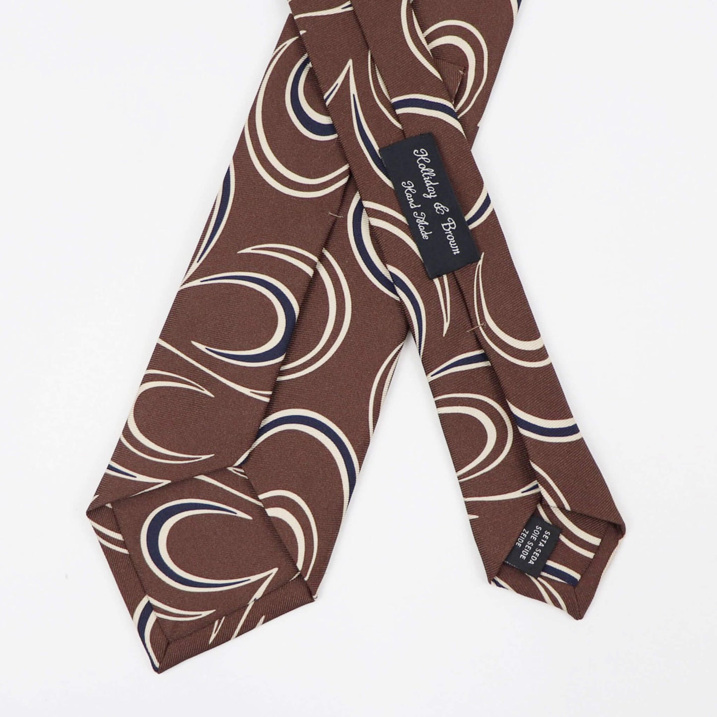 HOLLIDAY&BROWN（ホリデーアンドブラウン）ハンドメイド シルク タイ【ブラウン】国内正規品