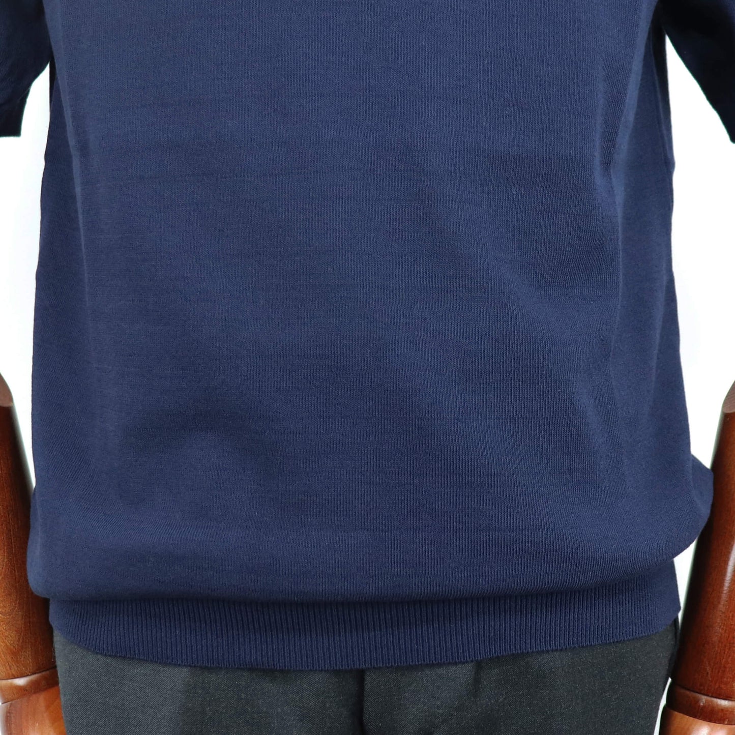 MOONCASTLE（ムーンキャッスル）ICE COTTON POLO NECK アイスコットン ニット ポロシャツ【ネイビー】国内正規品