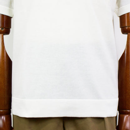 Blu Bre（ブルブレ）ポケット付き スキッパー コットンニット ポロシャツ【オフホワイト】国内正規品