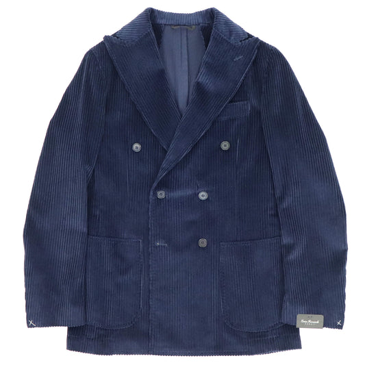 Errico Formicola（エリコ フォルミコラ）MARCO DP 太畝コーデュロイダブルジャケット【ネイビー】国内正規品