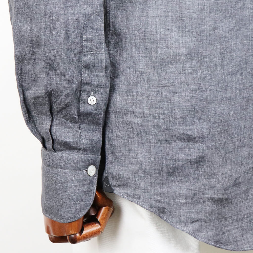 Finamore（フィナモレ）SIMONE / BALI リネン シャツ【ダークグレー】国内正規品