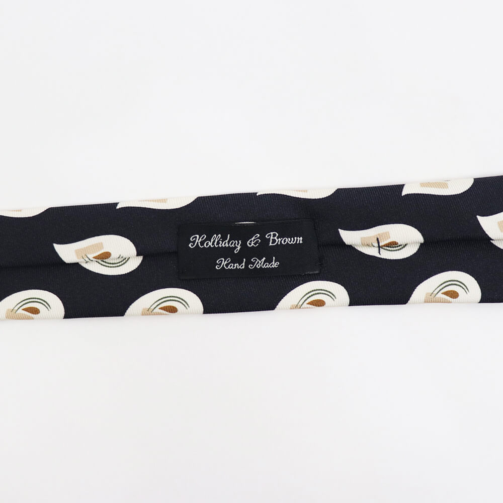 HOLLIDAY&BROWN（ホリデーアンドブラウン）ハンドメイド シルク タイ【ブラック】国内正規品