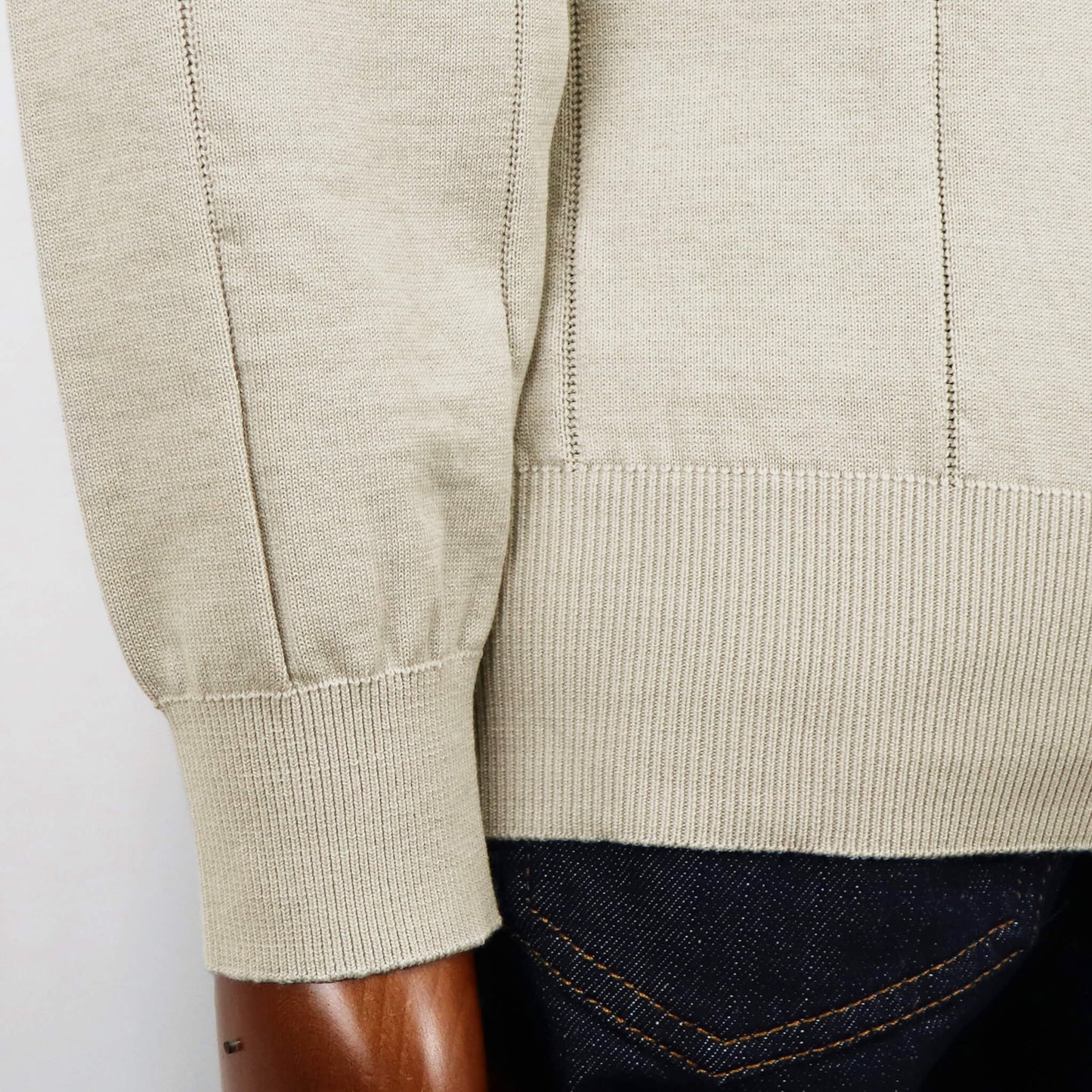 Blu Bre（ブルブレ）針抜き シャツカーディガンニット【SHADE BEIGE】国内正規品