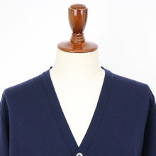 画像をギャラリービューアに読み込む, MOONCASTLE（ムーンキャッスル）12G Merino Wool Cardigan 12ゲージ メリノウール カーディガン【ネイビー】国内正規品
