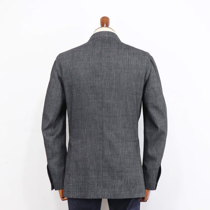 TITO ALLEGRETTO（ティト アレグレット）ダブルブレスト ジャケット ウールリネンコットン ジャケット【ブラック】国内正規品