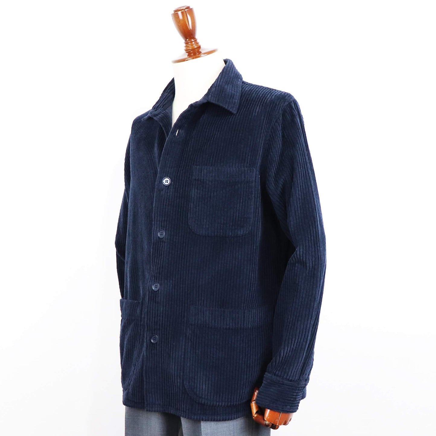 East Harbour Surplus（イースト ハーバー サープラス）太畝コーデュロイ ワークジャケット カヴァーオール【ネイビー】国内正規品