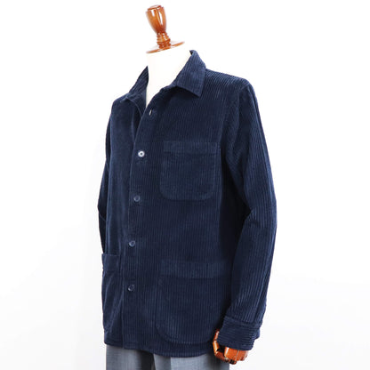 East Harbour Surplus（イースト ハーバー サープラス）太畝コーデュロイ ワークジャケット カヴァーオール【ネイビー】国内正規品