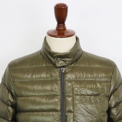 HERNO（ヘルノ）Resort ライダース ナイロン ウルトラライト ダウンブルゾン【カーキ】国内正規品