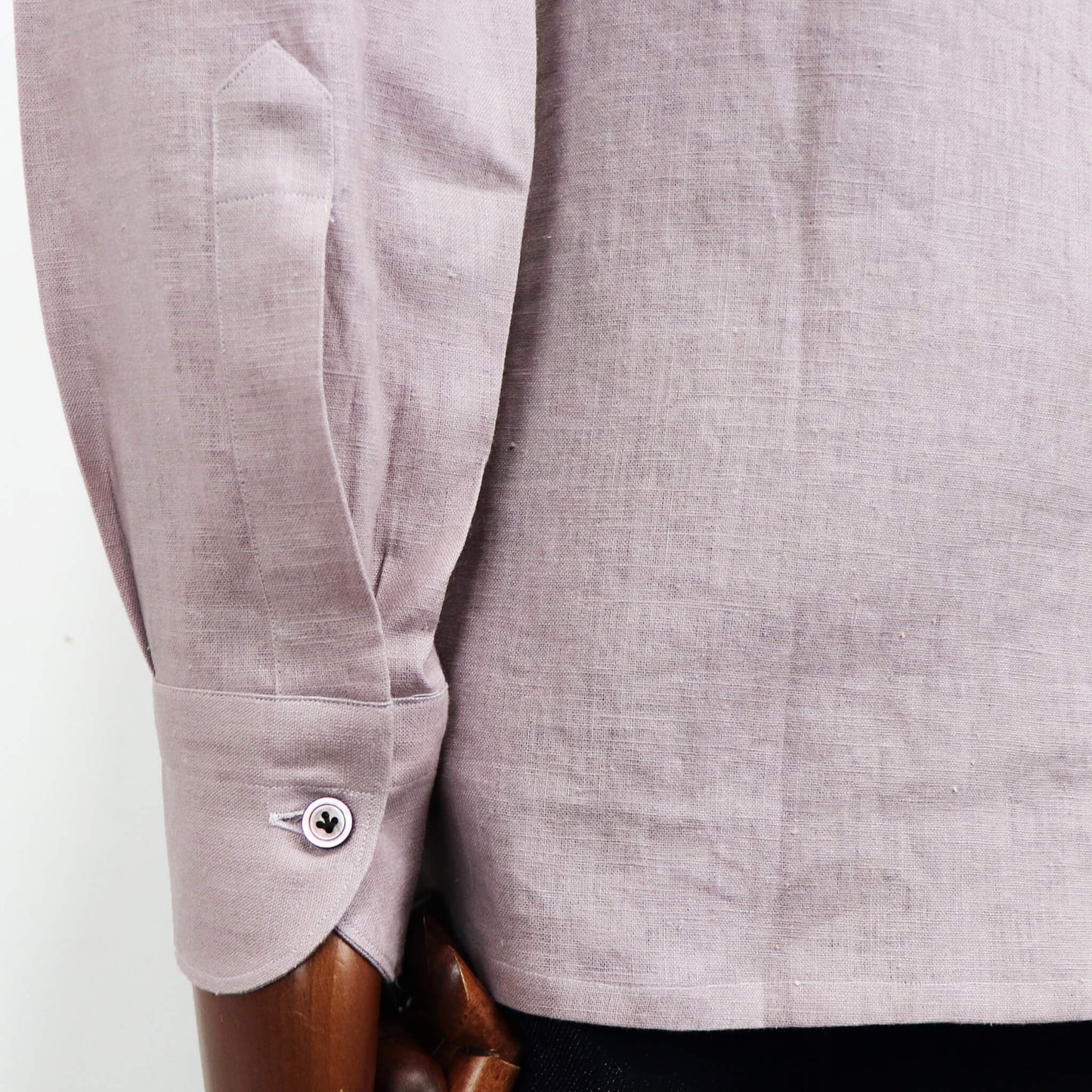 Errico Formicola（エリコ フォルミコラ）LECCE ワンピースカラー リネンシャツアウター【ラベンダー】国内正規品