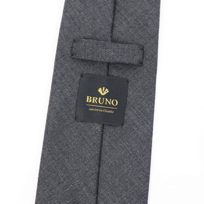BRUNO（ブルーノ）スフォデラートトレピエゲ ウールタイ DORMEUIL / ドーメル 生地使用 トレピエゲ 三つ折り ウール ネクタイ【グレー】正規販売店