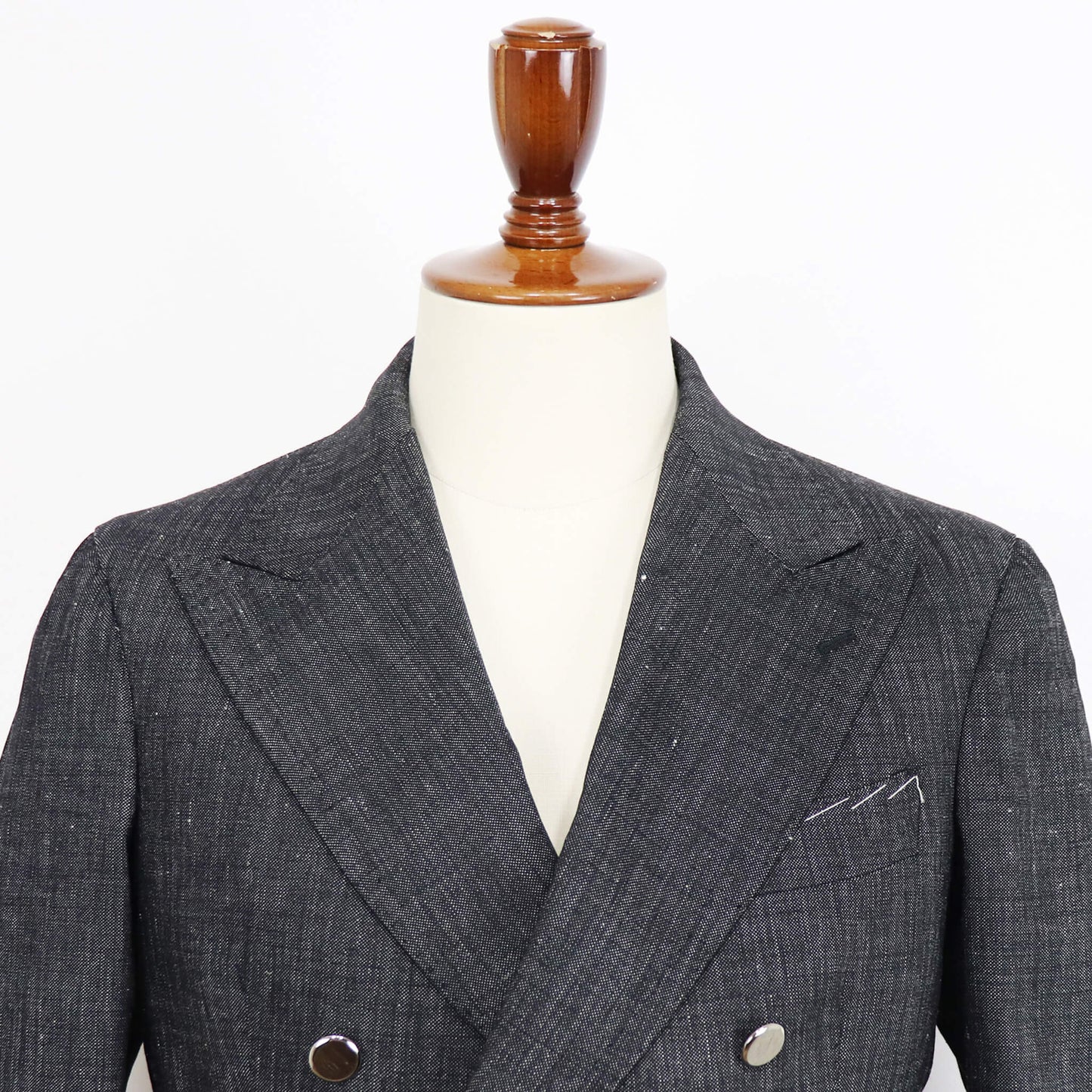 TITO ALLEGRETTO（ティト アレグレット）ダブルブレスト ジャケット ウールリネンコットン ジャケット【ブラック】国内正規品