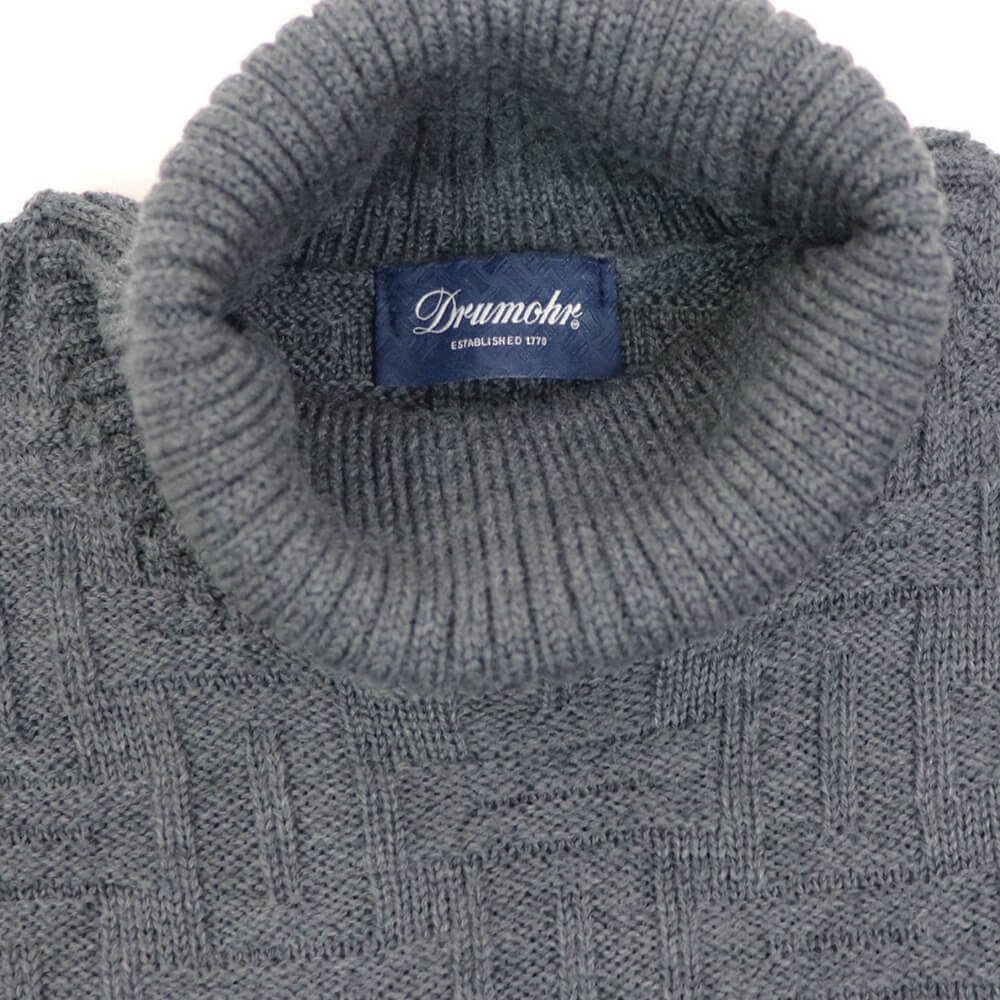 Drumohr（ドルモア）ニット タートルネック メリノウール 長袖 柄物