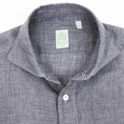Finamore（フィナモレ）SIMONE / BALI リネン シャツ【ダークグレー】国内正規品