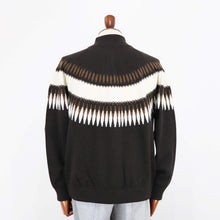 画像をギャラリービューアに読み込む, Vandori（ヴァンドリ）求心柄 ジップブルゾン ウールカシミヤ【ブラウン】国内正規品
