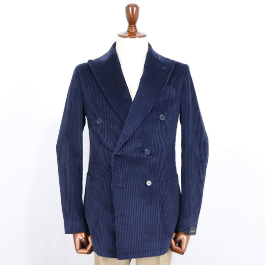 Errico Formicola（エリコ フォルミコラ）MARCO DP 太畝コーデュロイダブルジャケット【ネイビー】国内正規品