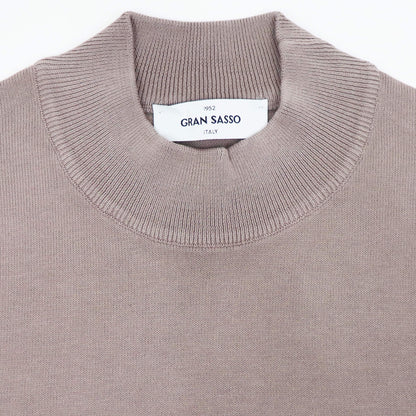GRAN SASSO（グランサッソ）12ゲージ コットンモックネックニット ロングスリーブ 長袖【トープ】国内正規品