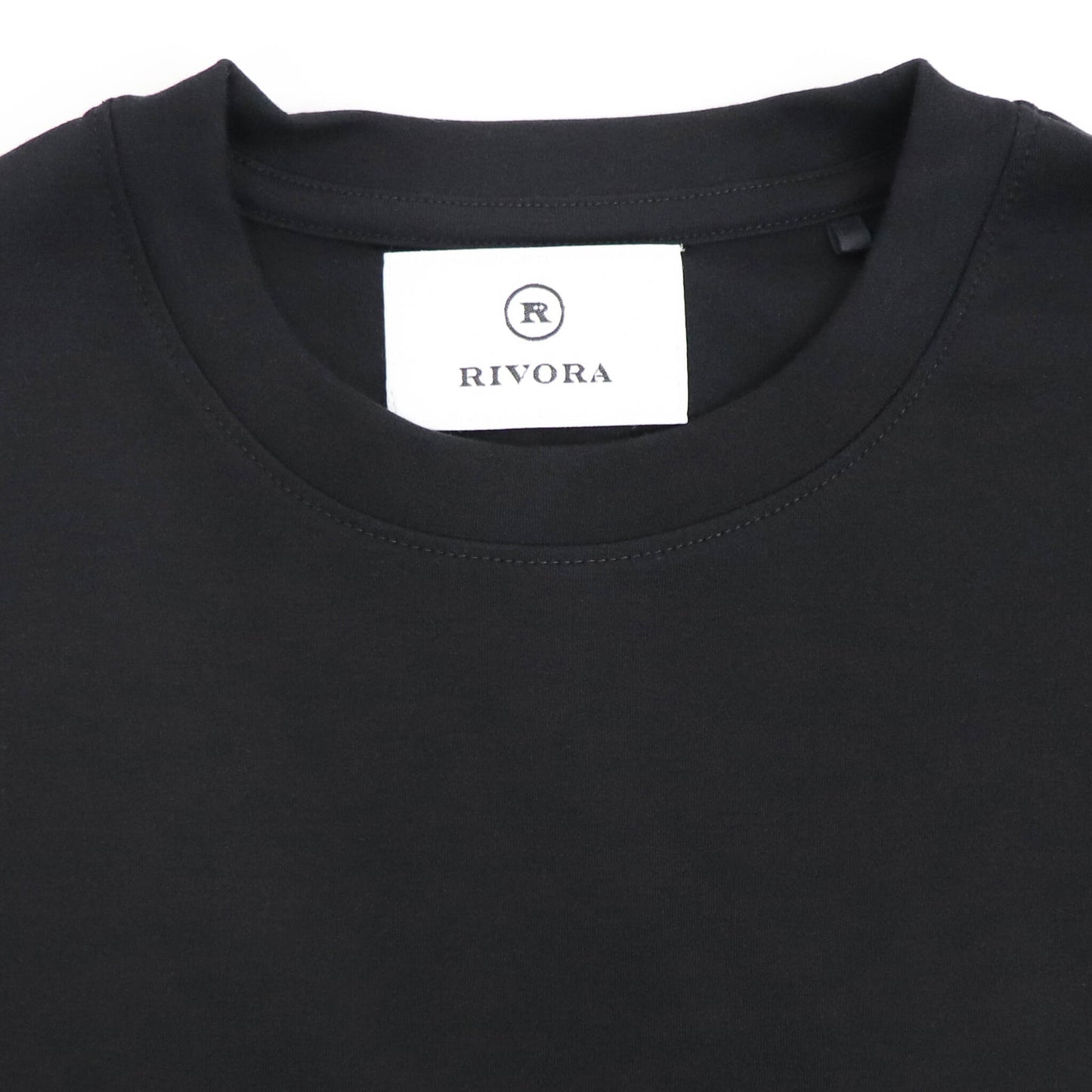 RIVORA（リヴォラ）Suvin Cotton Crew Neck スビンコットン クルーネック Tシャツ【ブラック】国内正規品