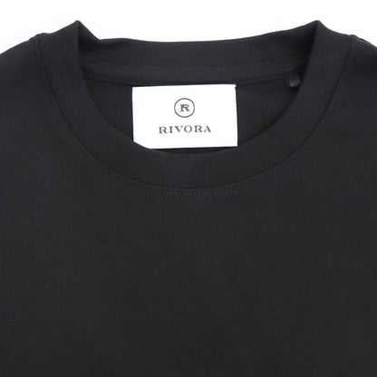 RIVORA（リヴォラ）Suvin Cotton Crew Neck スビンコットン クルーネック Tシャツ【ブラック】国内正規品