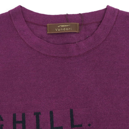 Vandori（ヴァンドリ）リネンコットン CHILL レタードTシャツ【ワイン】国内正規品