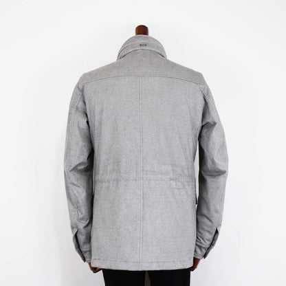 HERNO（ヘルノ）M65 ストレッチスエード ブルゾン【メランジグレー】国内正規品