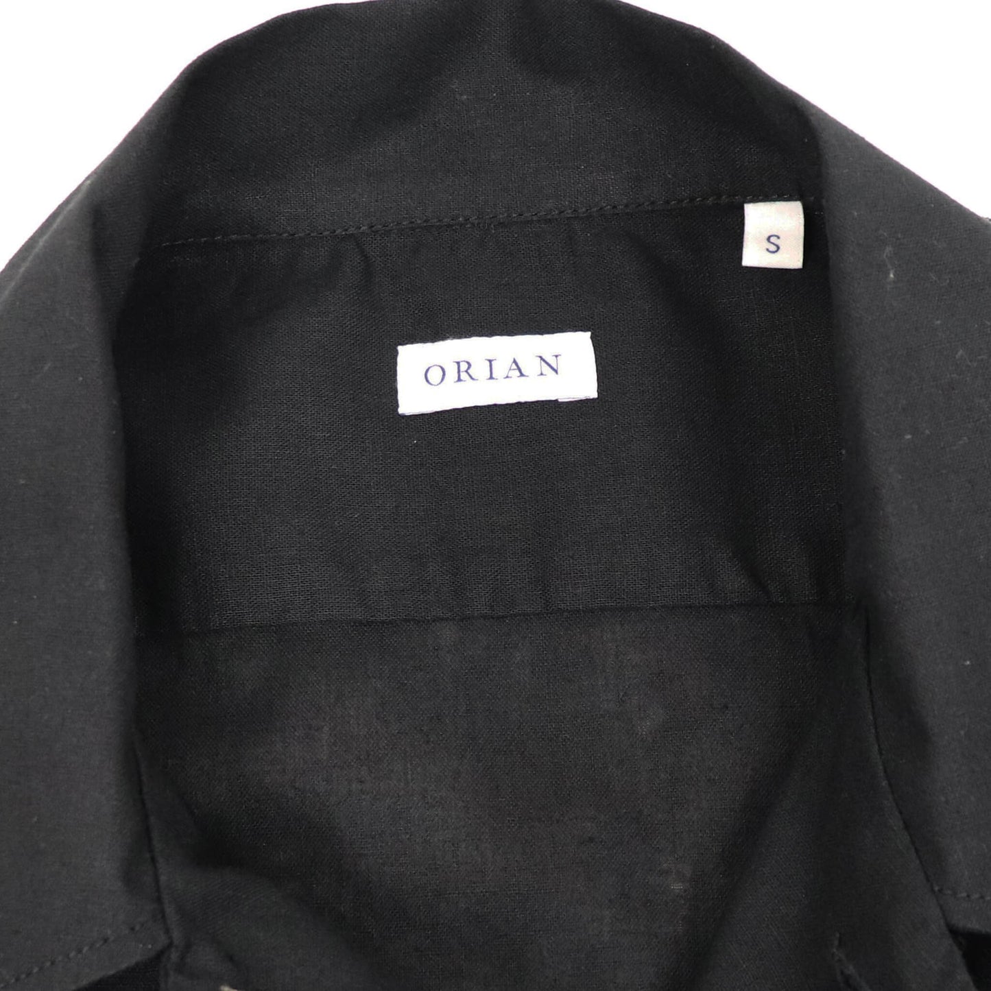 ORIAN（オリアン）半袖リネン サファリシャツ【ブラック】国内正規品