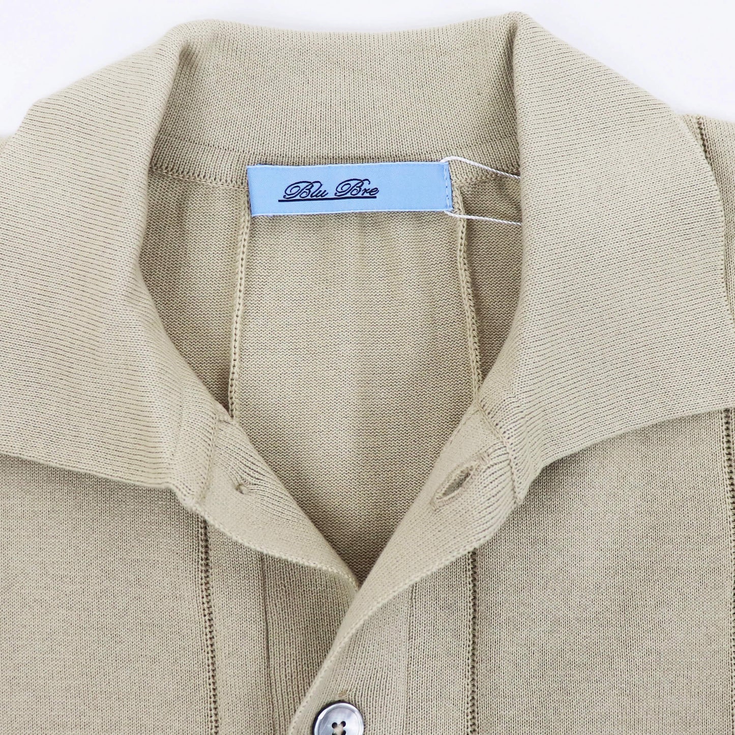 Blu Bre（ブルブレ）針抜き シャツカーディガンニット【SHADE BEIGE】国内正規品