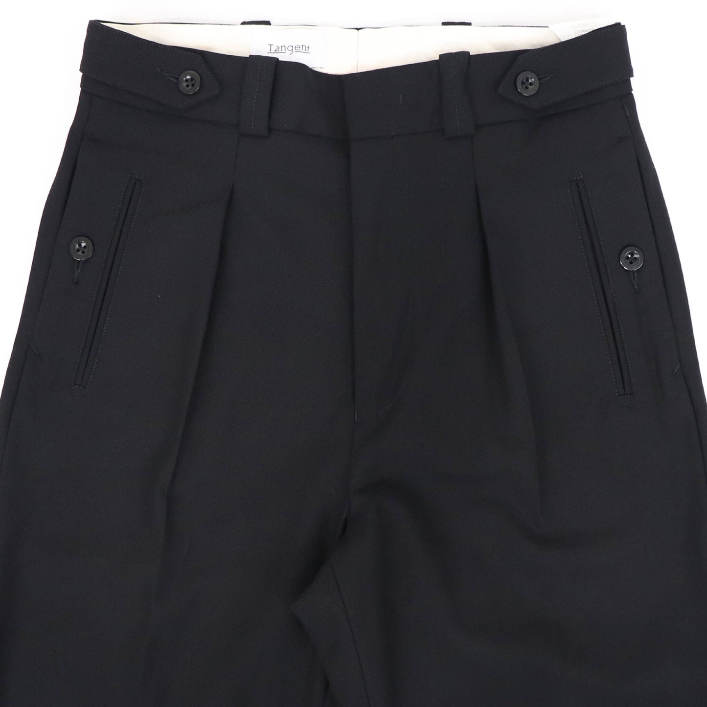 Tangent（タンジェント）CHARLES シャルル TAN04° ハードツイストツイル コットンパンツ【ブラック】国内正規品