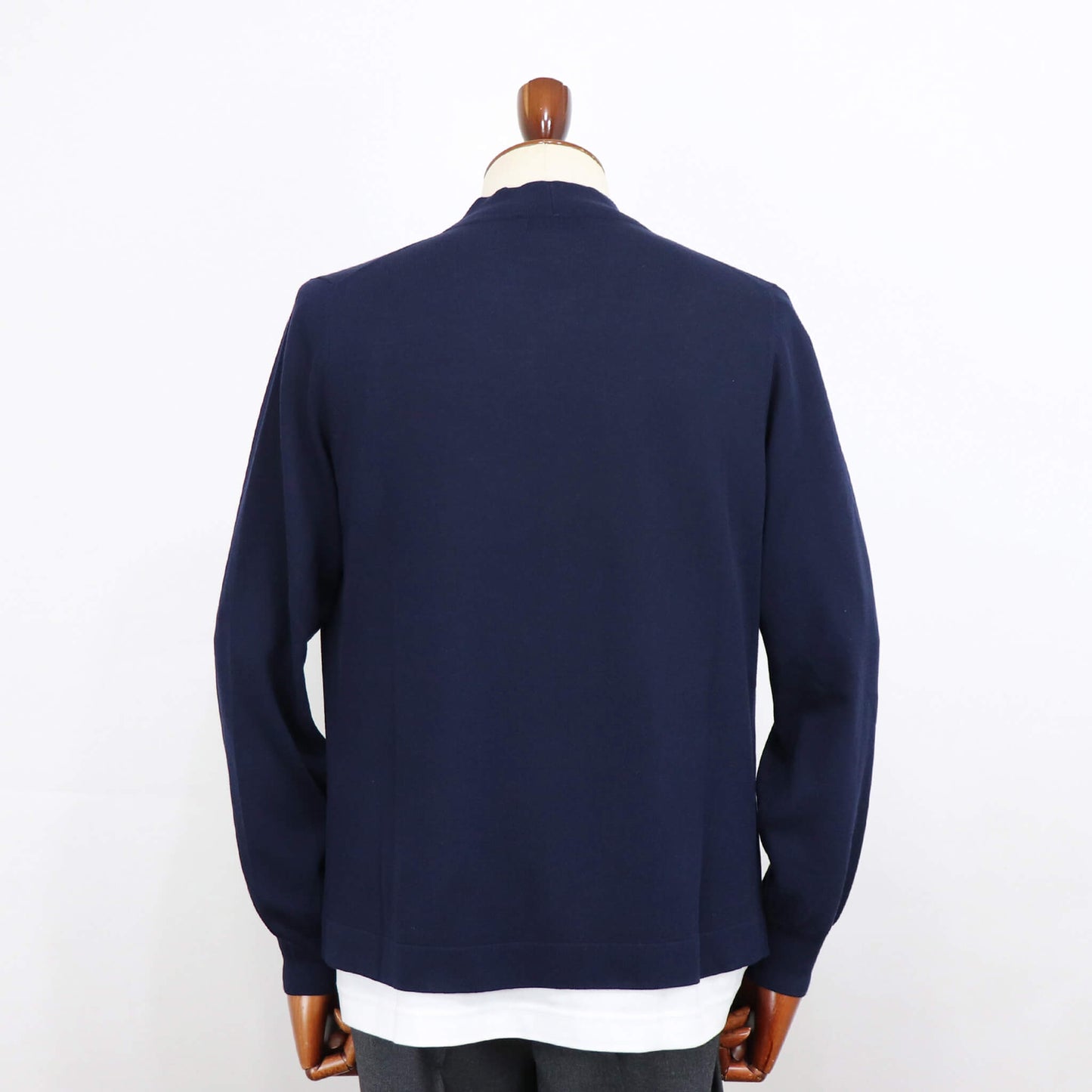 GRAN SASSO（グランサッソ）ボタンレスカーディガン コットン【ネイビー】国内正規品