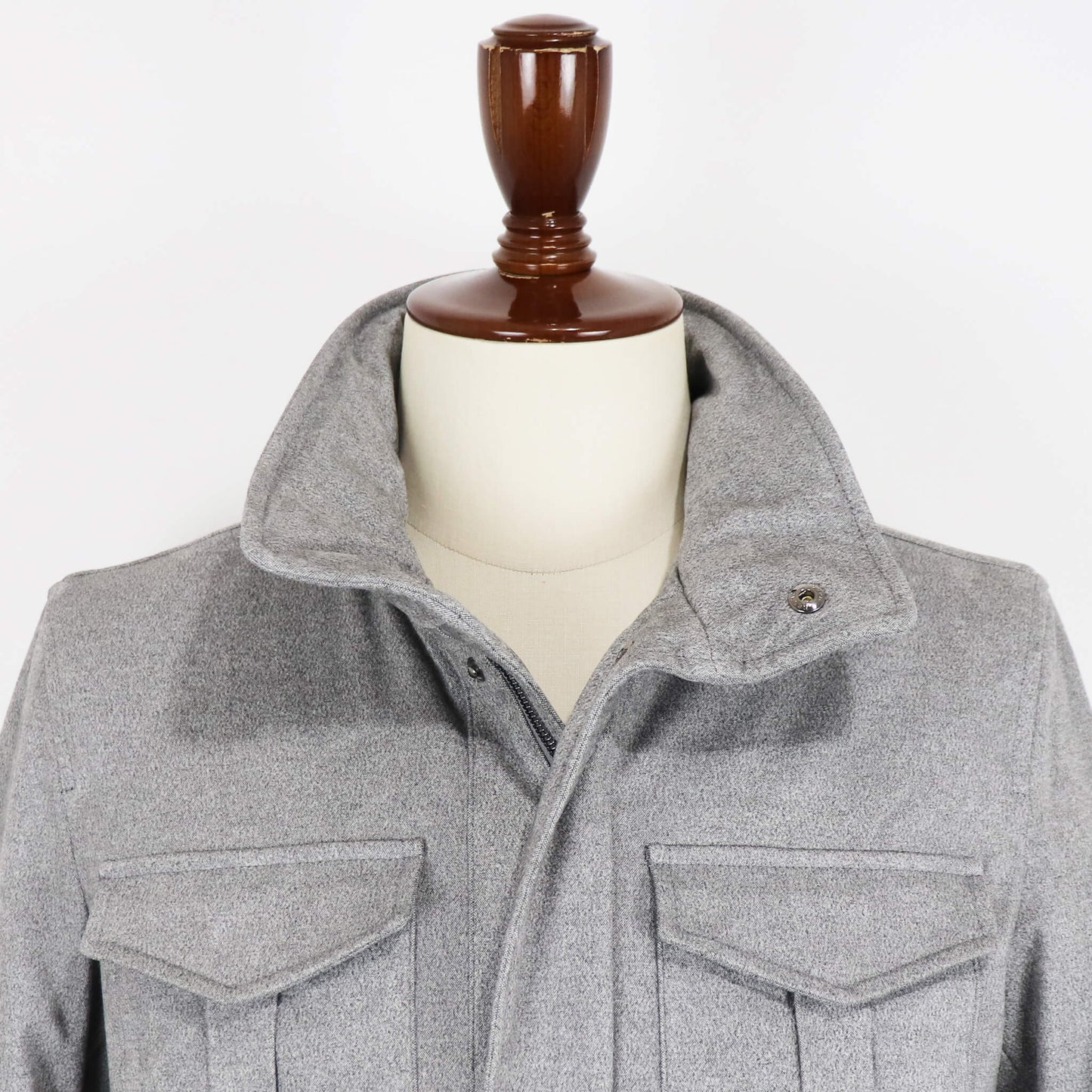 HERNO（ヘルノ）M65 ストレッチスエード ブルゾン【メランジグレー】国内正規品