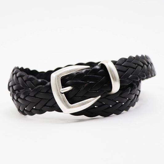 ALBERTO LUTI（アルべルト ルッティ）カーフレザー メッシュベルト【ブラック】国内正規品