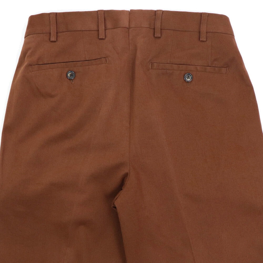 BORELIO（ボレリオ）ワンプリーツ テーパード コットンパンツ【ブリック】国内正規品