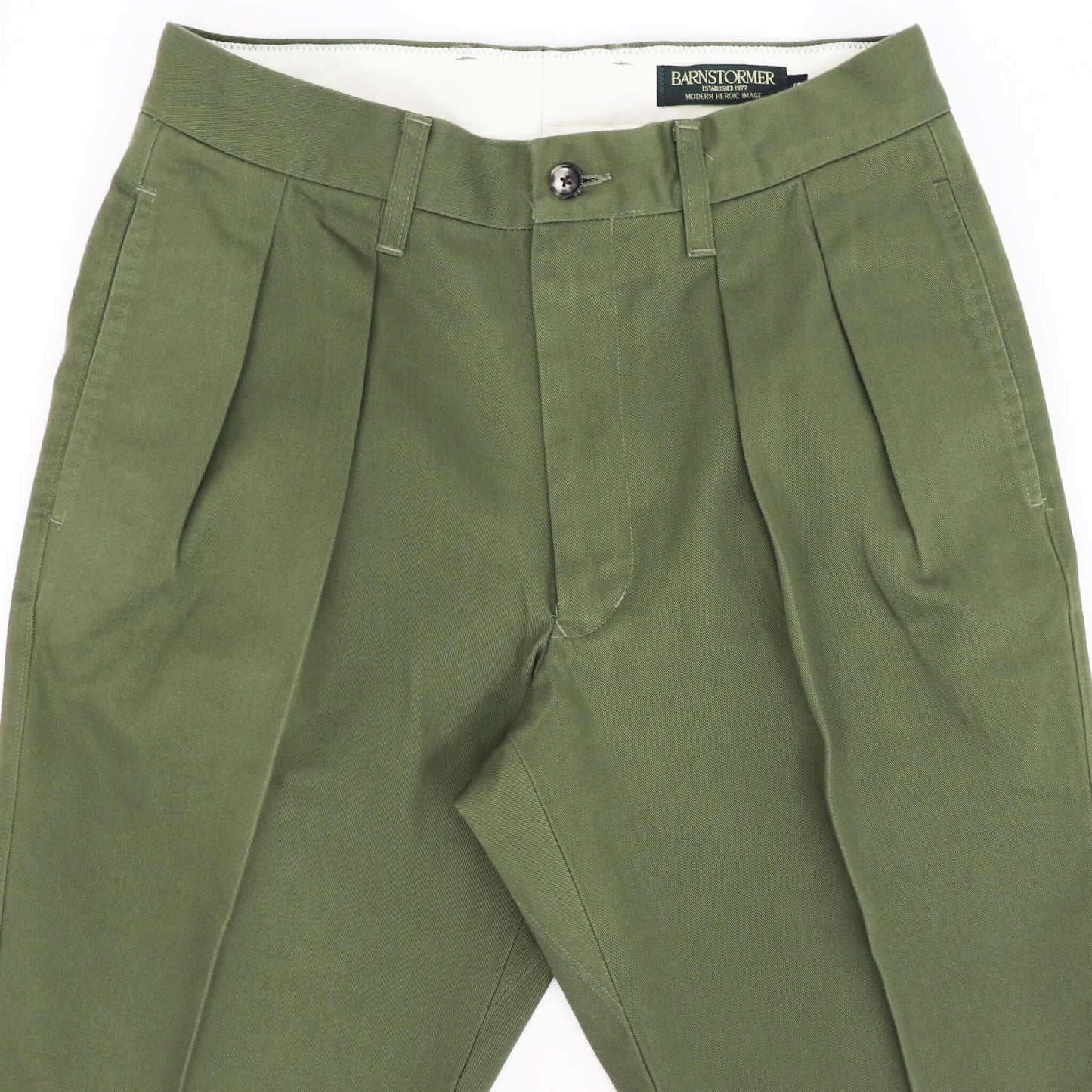 BARNSTORMER（バーンストーマー）2P DRESS CHINOS ツープリーツ ドレスチノパン 1002P【オリーブ】国内正規品