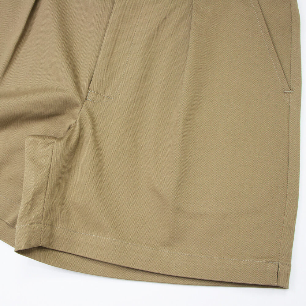 dotBravo（ドットブラーボ）Inghilterra Militare イギリス軍 プリーツ入り コットン ショート パンツ【ベージュ】国内正規品