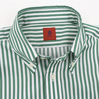 Giotto（ジオット）ストライプ ボタンダウン シャツ【グリーン】国内正規品