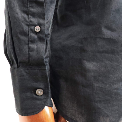 ORIAN（オリアン）リネンコットン カプリシャツ【ブラック】国内正規品
