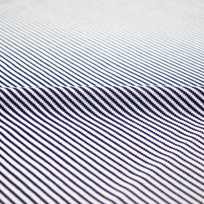 Blu Bre（ブルブレ）ボーダー柄 スキッパー コットンニット ポロシャツ【ホワイト×ネイビー】国内正規品