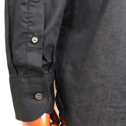 ORIAN（オリアン）バンドカラー コットンリネンシャツ【ブラック】国内正規品