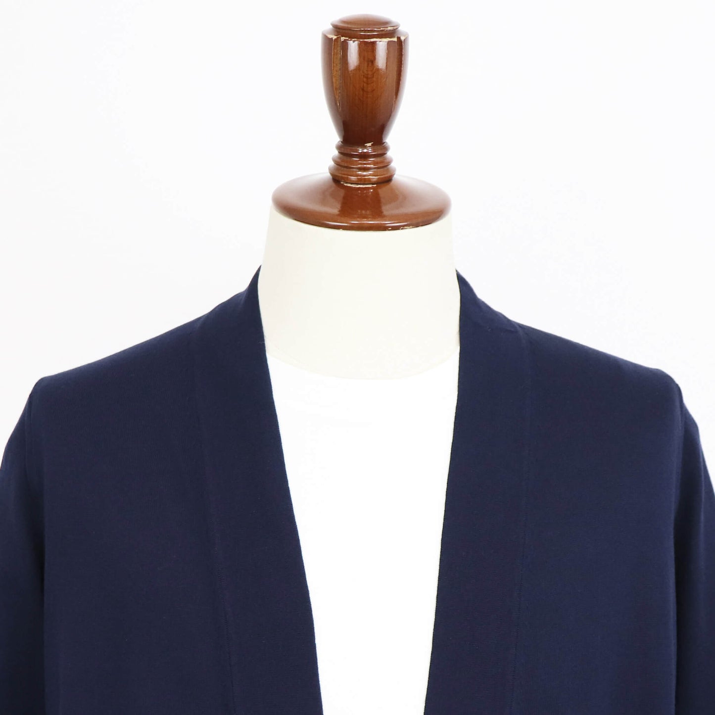 GRAN SASSO（グランサッソ）ボタンレスカーディガン コットン【ネイビー】国内正規品