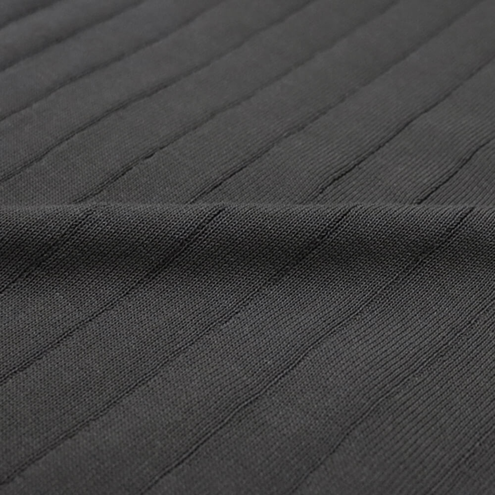 Blu Bre（ブルブレ）ワイドリブ スキッパー コットンニット ポロシャツ【ブラック】国内正規品