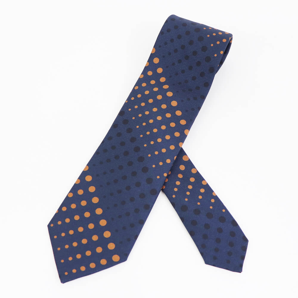 HOLLIDAY&BROWN（ホリデーアンドブラウン）ハンドメイド シルク タイ【ネイビー】国内正規品