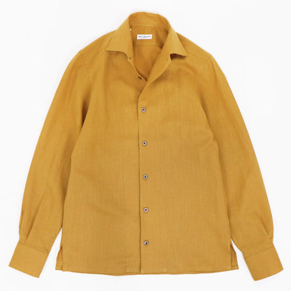 Errico Formicola（エリコ フォルミコラ）LECCE ワンピースカラー リネンシャツアウター【マスタード】国内正規品