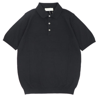 MOONCASTLE（ムーンキャッスル）ICE COTTON POLO NECK アイスコットン ニット ポロシャツ【ブラック】国内正規品