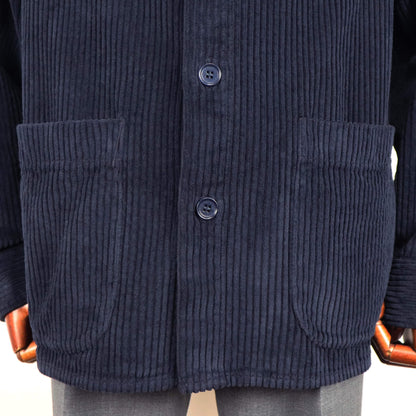 East Harbour Surplus（イースト ハーバー サープラス）太畝コーデュロイ ワークジャケット カヴァーオール【ネイビー】国内正規品