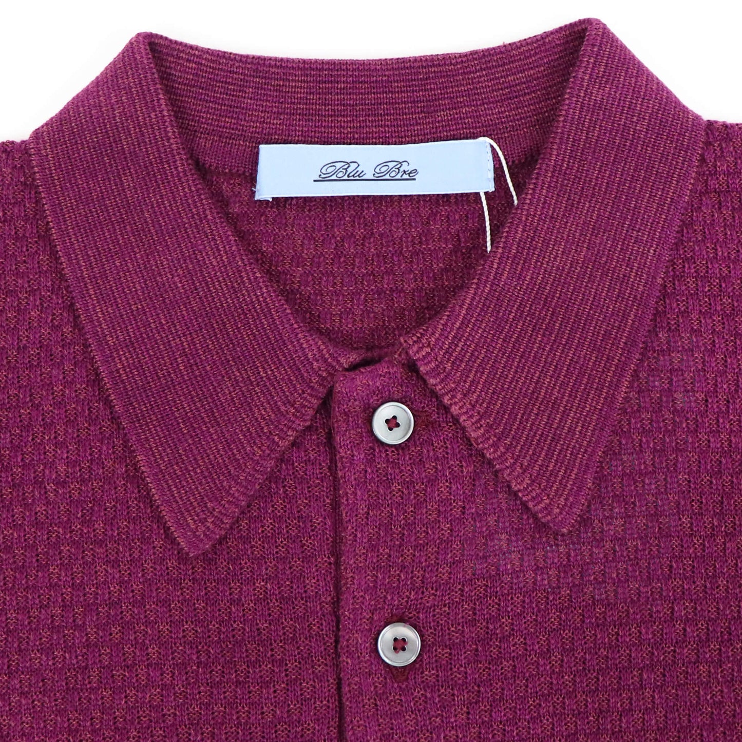 Blu Bre（ブルブレ）リネンシルク ポロシャツ【バイオレット】国内正規品