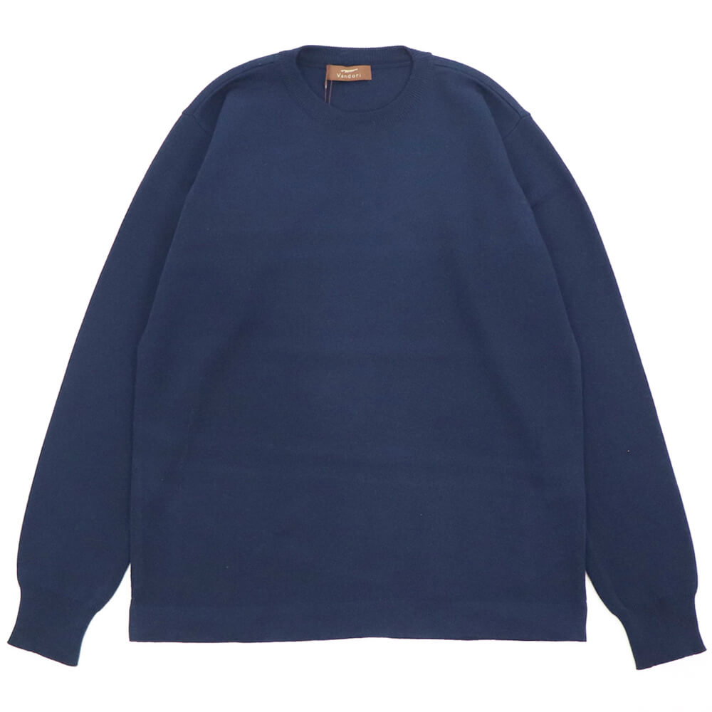 Vandori（ヴァンドリ）コットンクルーネック Giotto 別注【ネイビー】国内正規品