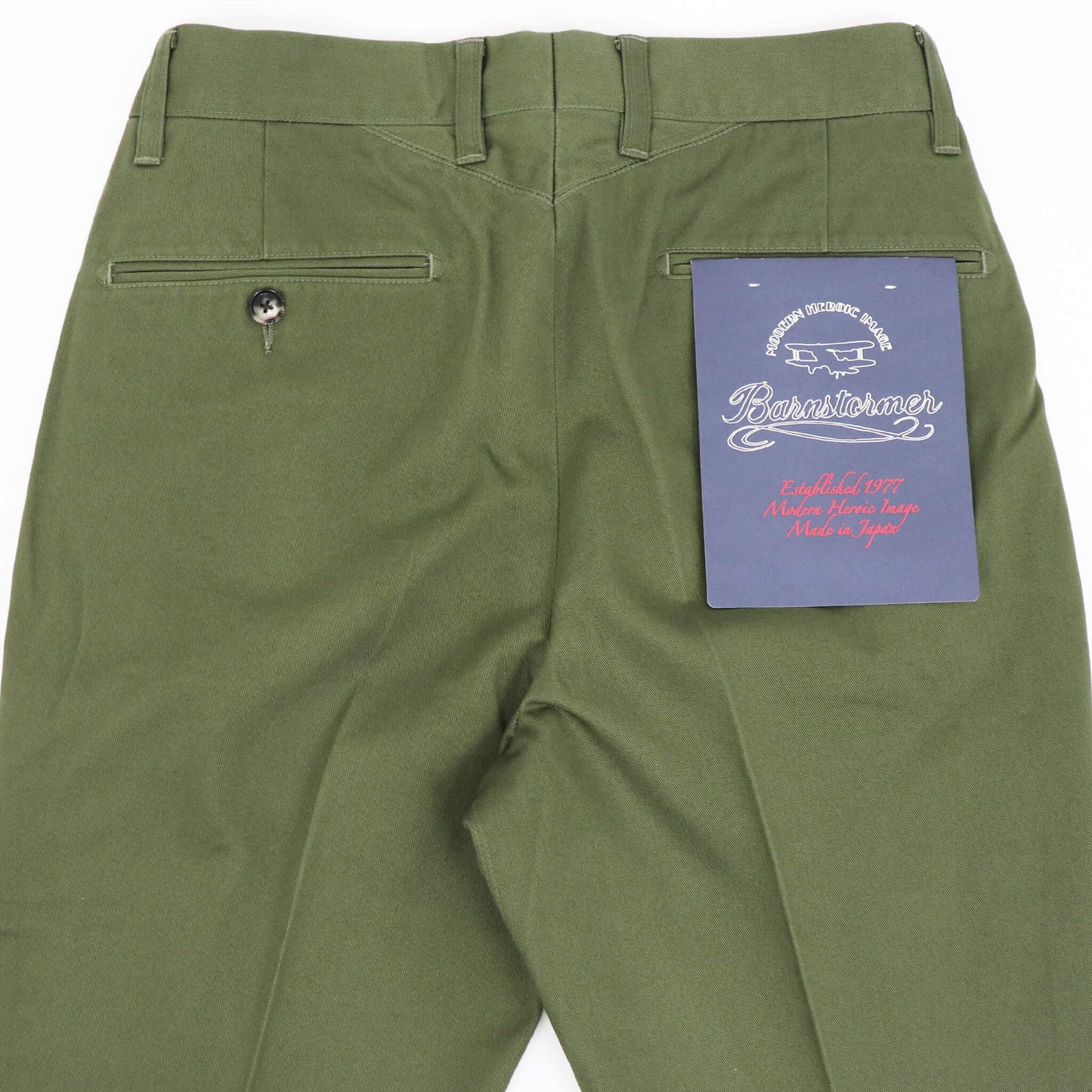 BARNSTORMER（バーンストーマー）2P DRESS CHINOS ツープリーツ ドレスチノパン 1002P【オリーブ】国内正規品