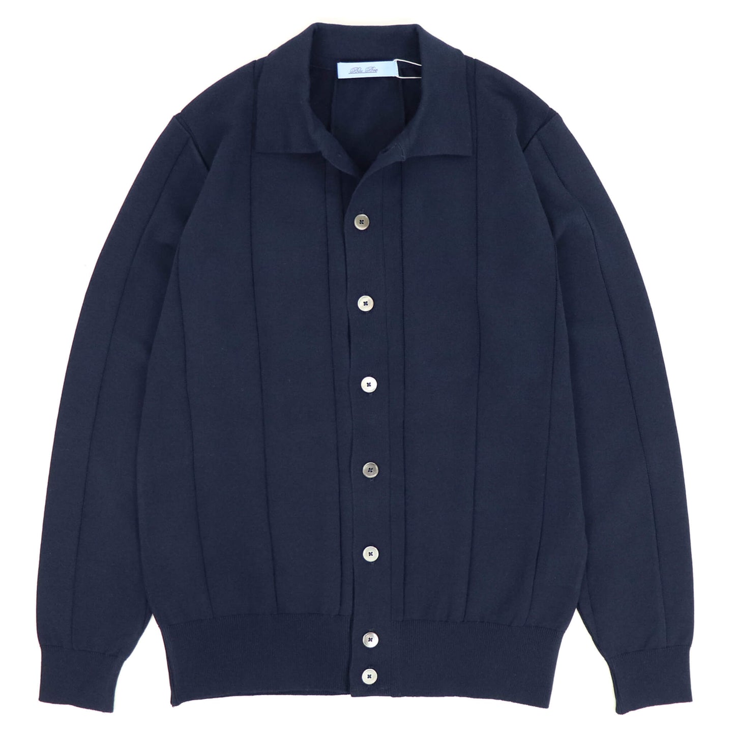 Blu Bre（ブルブレ）針抜き シャツカーディガンニット【DARK NAVY】国内正規品